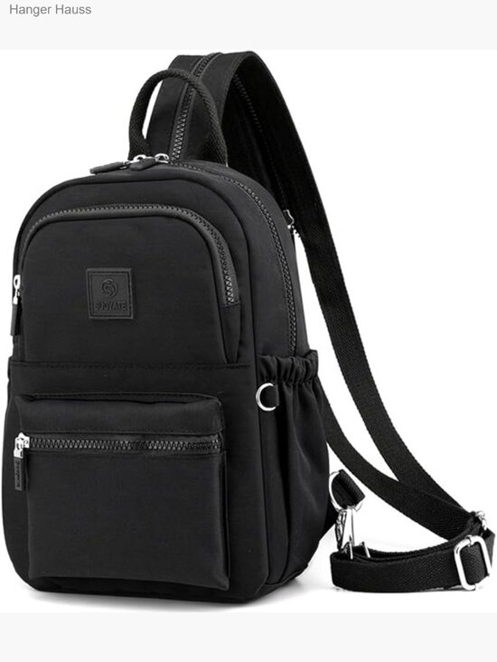 Handbags - Convertible Sling Backpack Purse Waterproof Nylon Daypack Travel